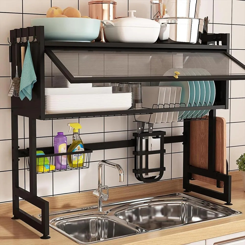 ESCURRIDOR DE PLATOS CON TAPA 65 CM+ENVIO GRATIS🎁
